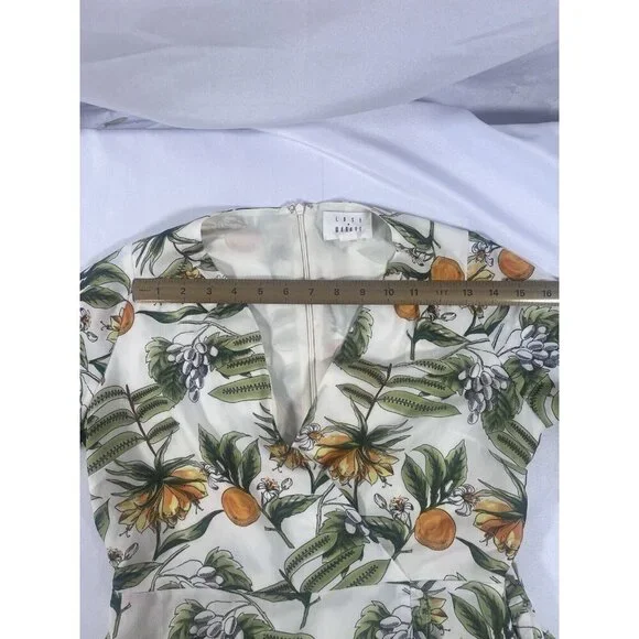 LOST + WANDER Limonada Citrus Print Ruffle Mini Dress Medium - Picture 9 of 9
